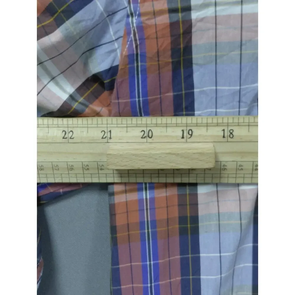Banana Republic Blue Collared Plaid Breathable Button-Up Shirt Men Size L